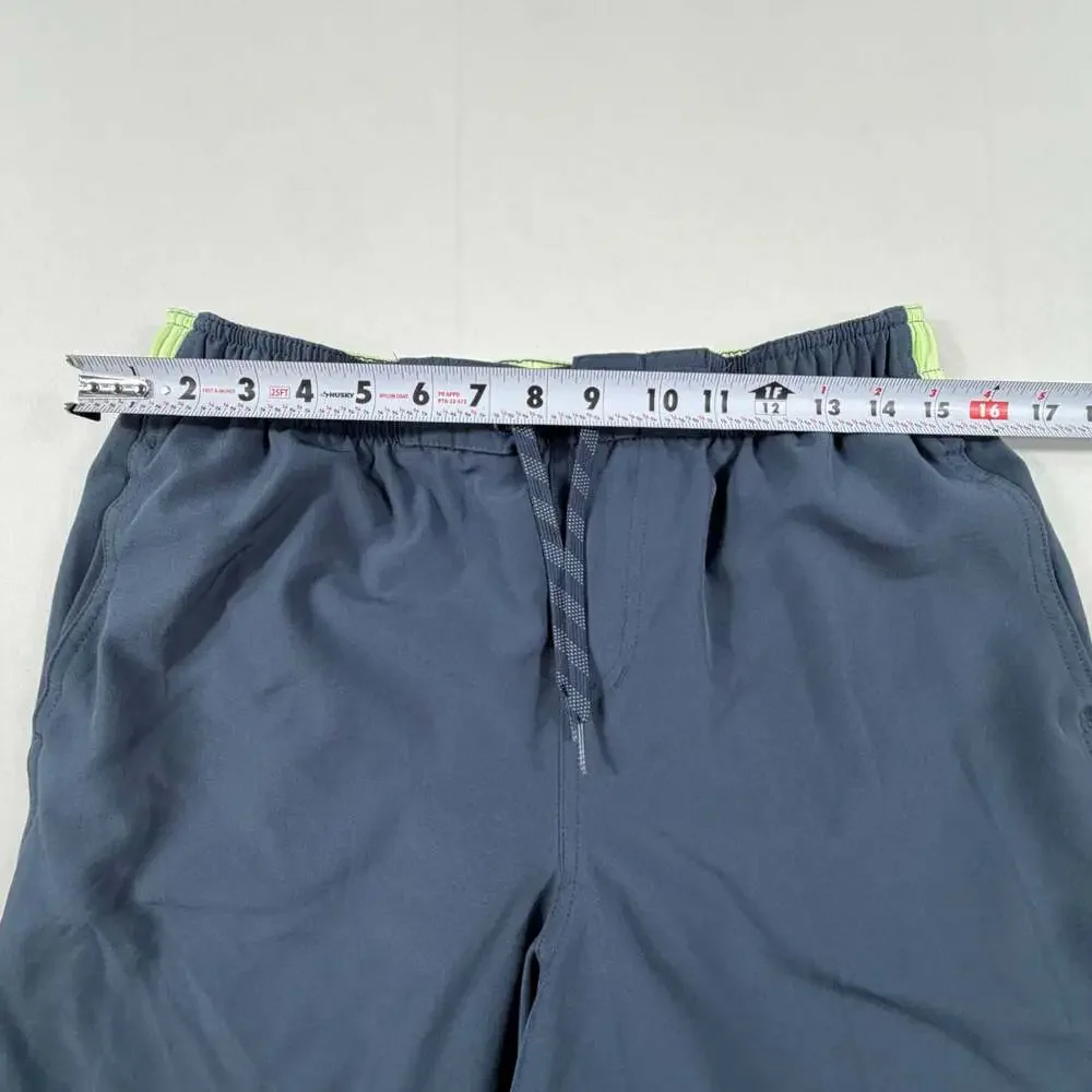 Nike Contend 2.0 Volley Swim Trunks Gray/Neon Green Size Large